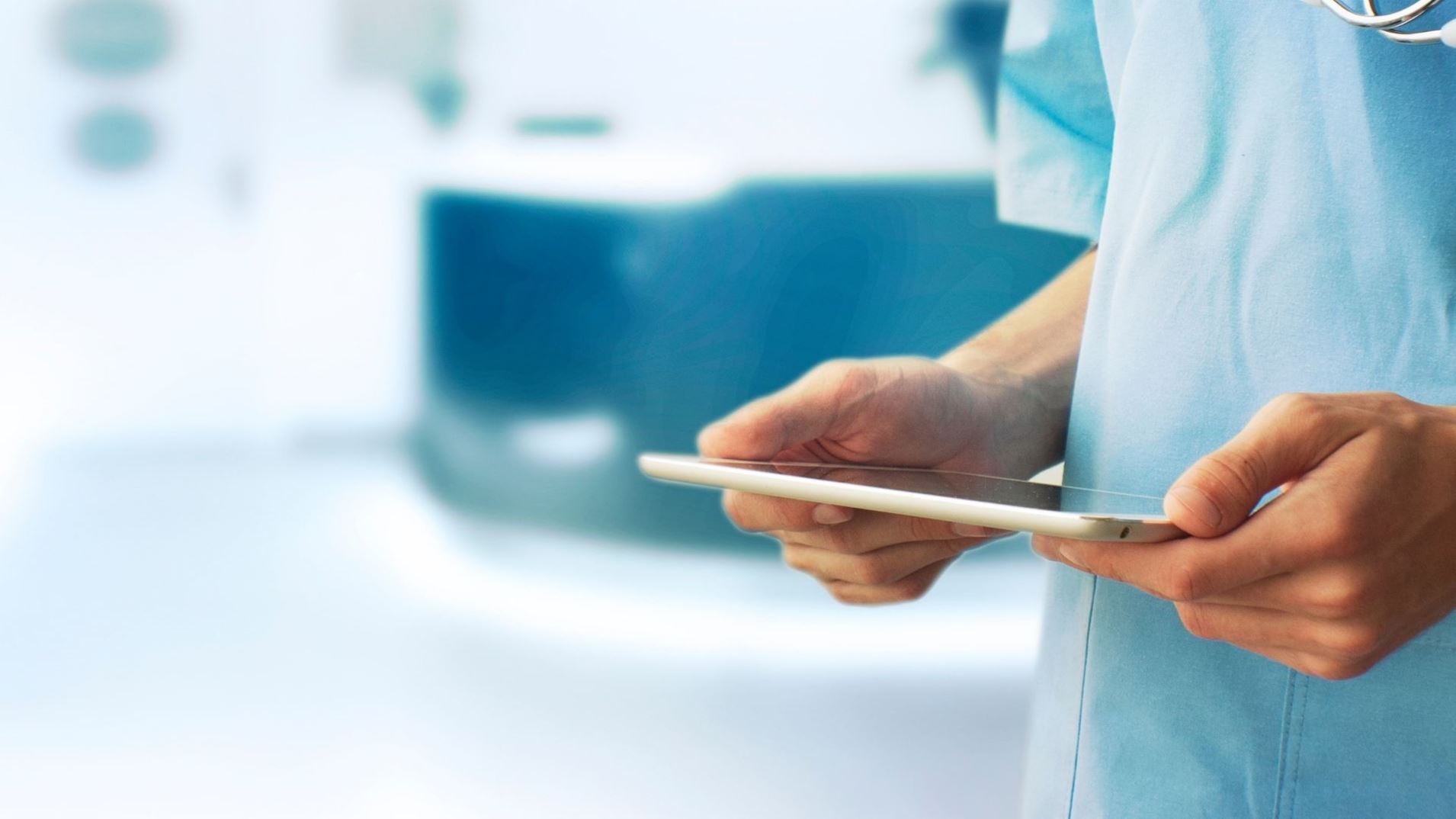 medical staff using tablet medical staff using tablet